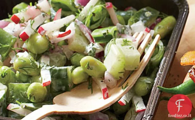 Insalata di cetrioli e zucchero a scatto