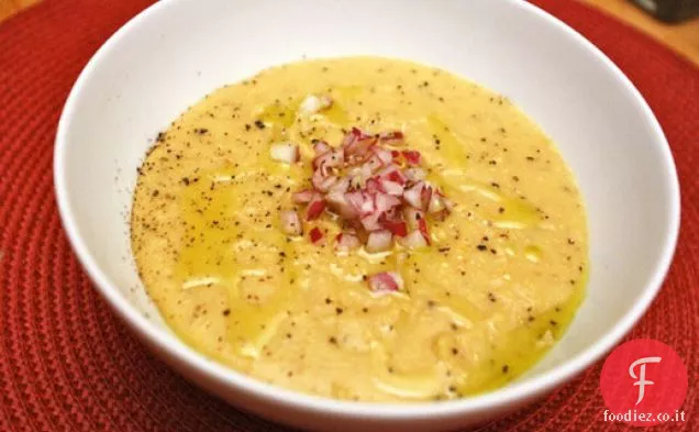 Cena stasera: Zuppa di piselli con cipolla rossa e limone