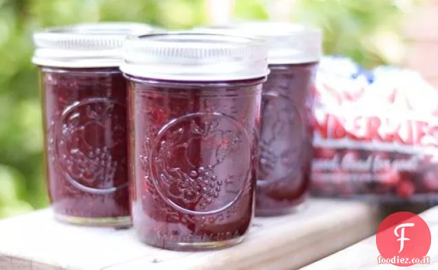 Marmellata di mirtilli rossi