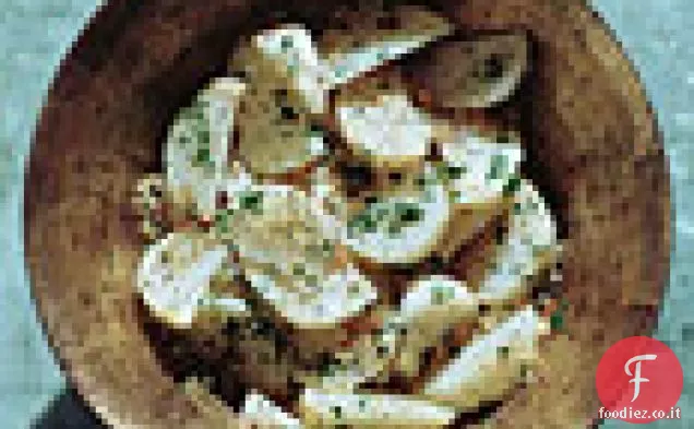 Rape brasate con briciole di pane di semi di papavero