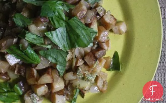 Hash di rapa con Vinaigrette al basilico