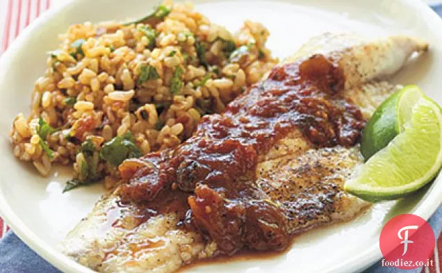 Pesce gatto con Coriandolo-Riso Chipotle