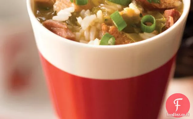 Gumbo di salsiccia di pollo-Tasso-Andouille