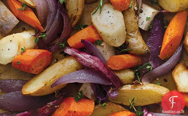 Ortaggi a radice arrostiti aromatici