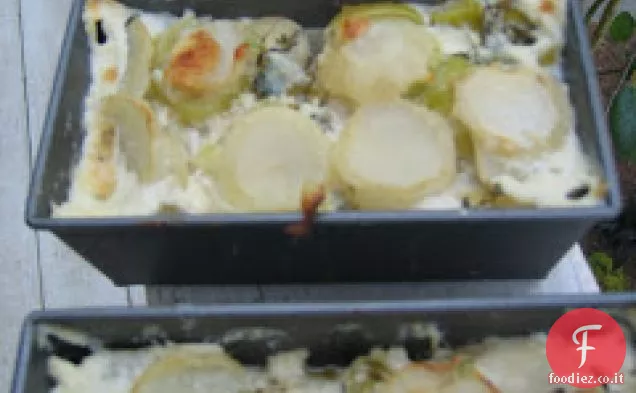Gratin di rape e porri