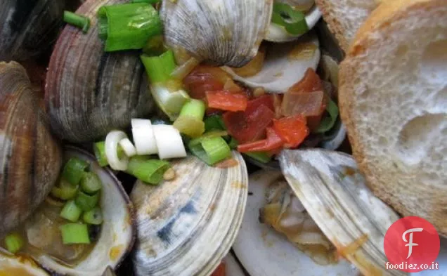 Cena della domenica: stufato di vongole e chorizo