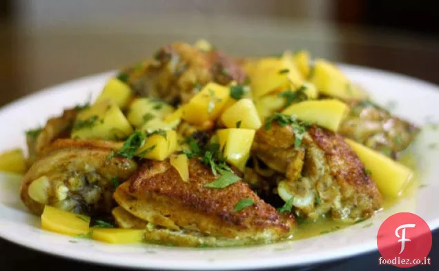Cena stasera: pollo al mango fritto in padella