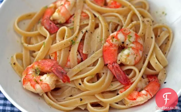 Cena di stasera: Linguine con Gamberi Arrostiti agli agrumi