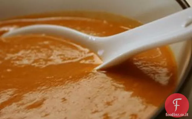 Rapa cremosa con zuppa di Paprika