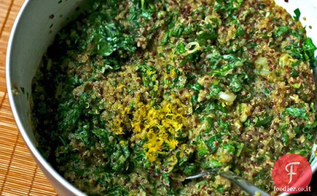Cena stasera: insalata di quinoa con spinaci crema al limone