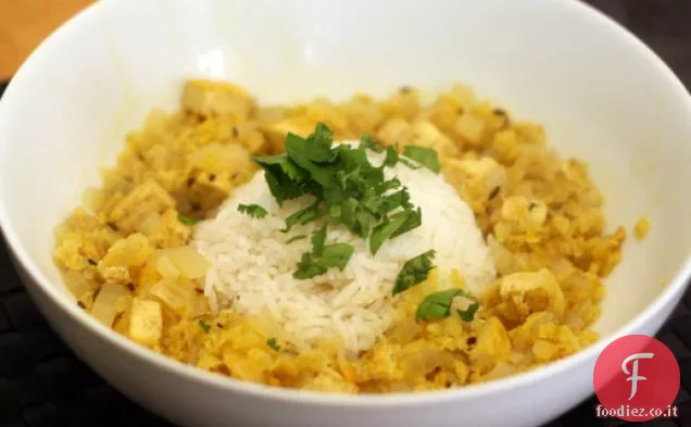 Cena stasera: Lenticchie rosse e curry di Tofu