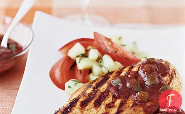Pollo alla griglia con salsa barbecue veloce