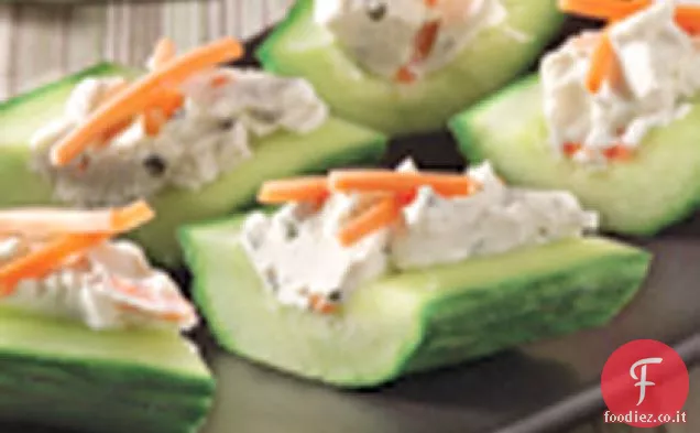 Crema di formaggio ' n Morsi di cetriolo alle erbe