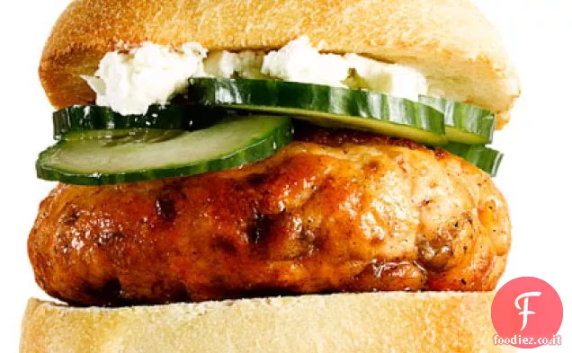 Hamburger di salmone greco