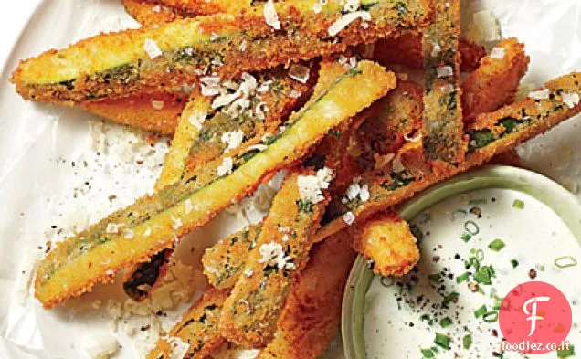 Cannucce di zucchine fritte