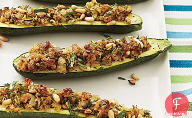 Zucchine ripiene con pangrattato di formaggio