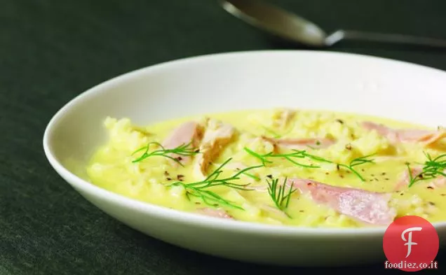 Zuppa di pollo al limone con riso