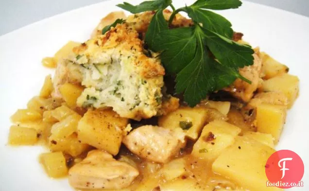 Cuocere il libro: Torta di pollo al limone con crosta di biscotti al prezzemolo