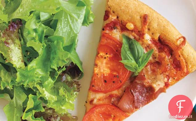 Pizza con Prosciutto, Pomodori e Parmigiano