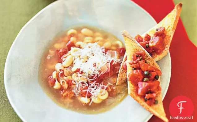 Pasta e Fagioli Veloci con Parmigiano