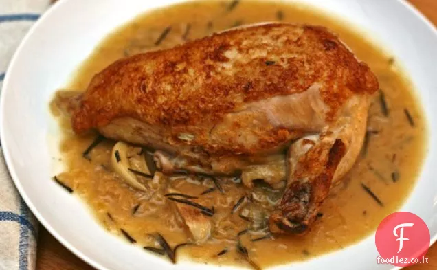 Cena stasera: Pollo saltata provenzale con rosmarino e aglio