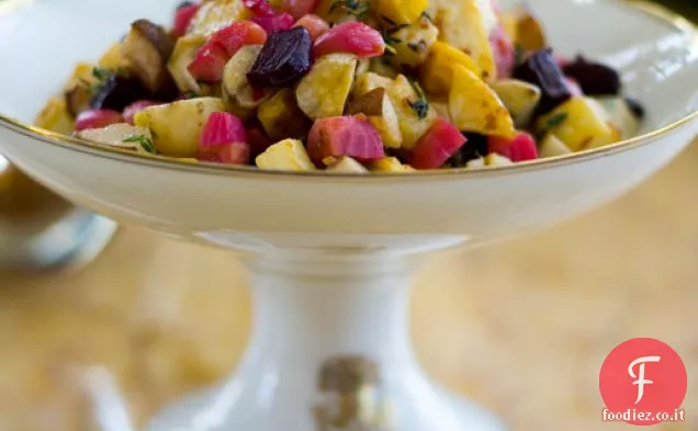 Ragù di ortaggi a radice, pere e castagne