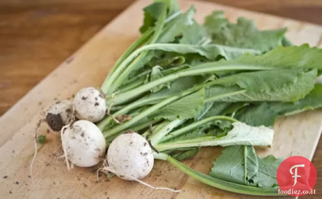 Finocchio con verdure di rapa