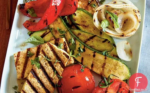 Tofu alla griglia con verdure Ratatouille