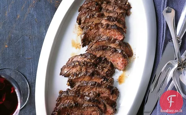 Bistecca appendiabiti con insalata Bulgur calda