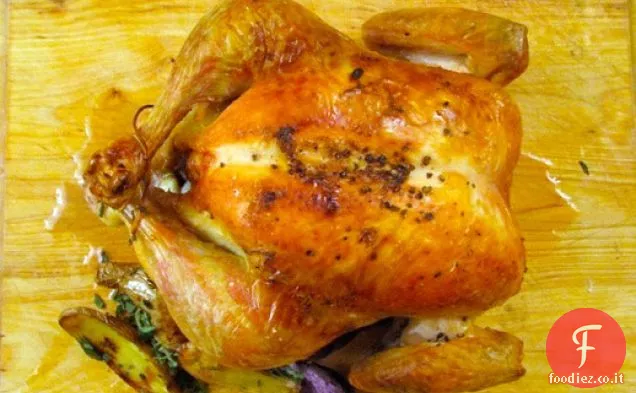 Cena della domenica: pollo arrosto al limone con patate alle erbe