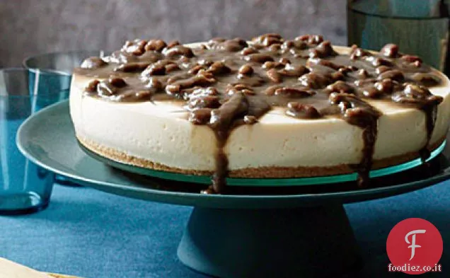 Cheesecake senza cottura con caramello Pecan