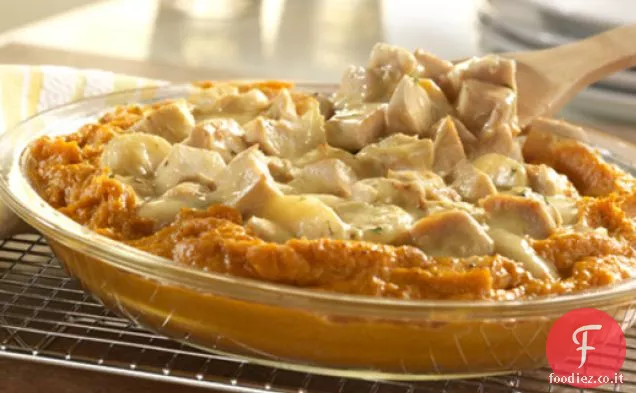 Casseruola di patate dolci di tacchino