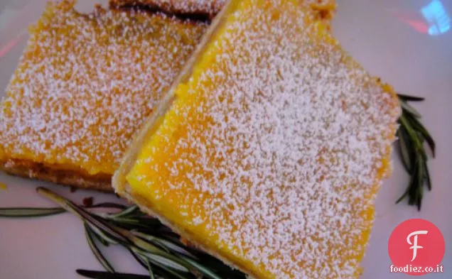 Cuocere il libro: Quadrati di cagliata al limone con rosmarino