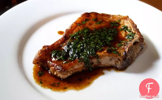 Cena stasera: Braciole di maiale con menta Julep Glassa