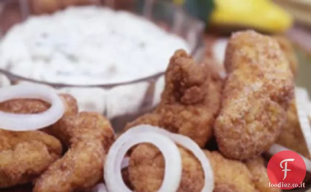 Pesce gatto fritto di roccia con salsa tartara creola