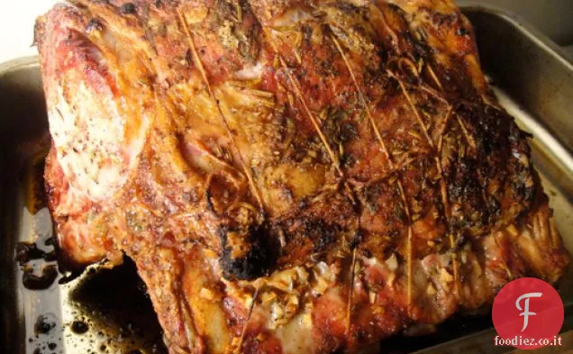 Cuocere il libro: Costola di maiale arrosto con Rosmarino e salvia