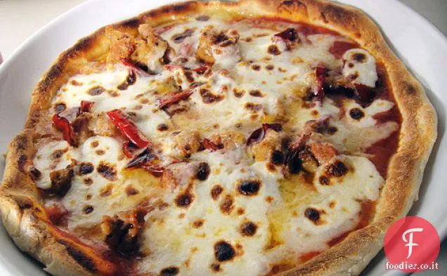 Cuocere il libro: Pizza con salsiccia e peperoni