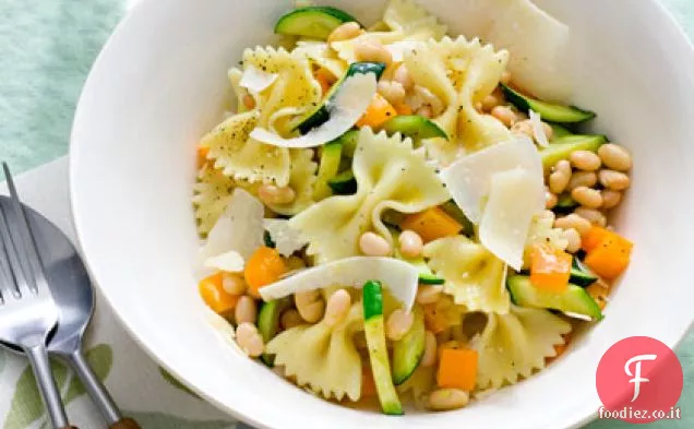 Farfalle con Zucchine e Fagioli Bianchi