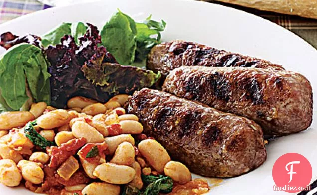 Fagioli Cannellini con Salsiccia italiana alla griglia