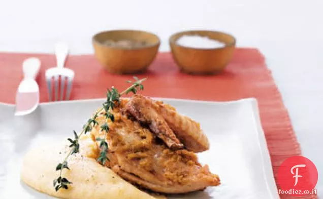 Pollo arrosto con Confit all'aglio