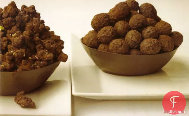 Cuocere il libro: popcorn al cioccolato e uva