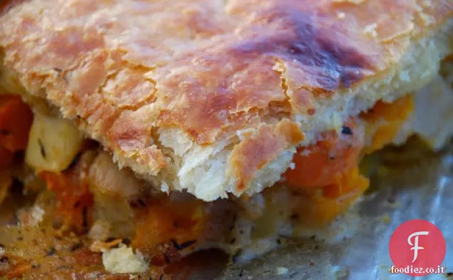 Arrostito radice di verdure Pot Pie (con Butternut Squash)