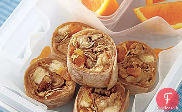 Impacchi di burro di arachidi, banana e muesli