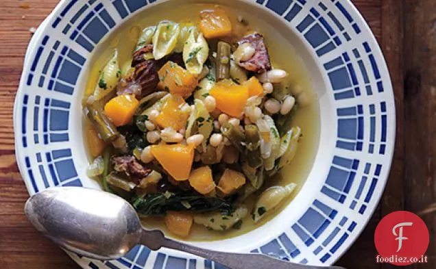 Minestrone di zucca e fagioli