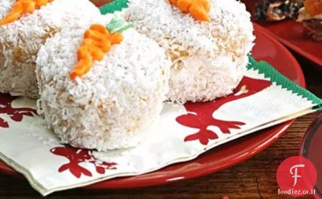 Muffin di carota palla di neve di Rudolph