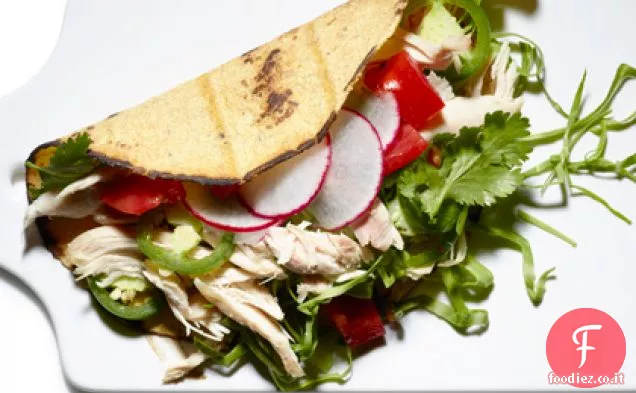 Tacos morbidi di pollo arrosto