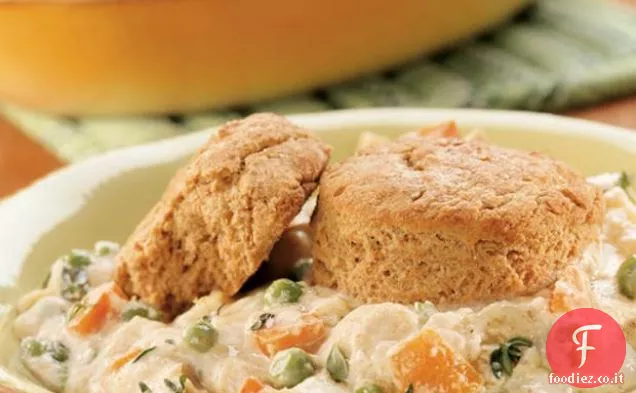 Torta di pollo con biscotti al latticello