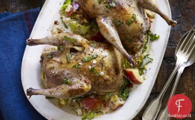 Fagiano arrosto con sidro e pancetta