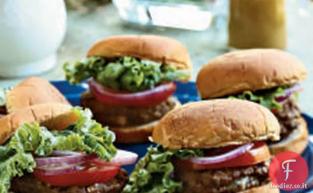 Hamburger di formaggio blu alla griglia