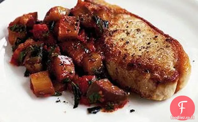 Braciole di maiale con melanzane